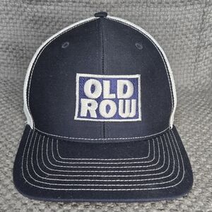 Old Row Mesh Trucker Hat SnapBack Blue & White Adult One Size Fits Most